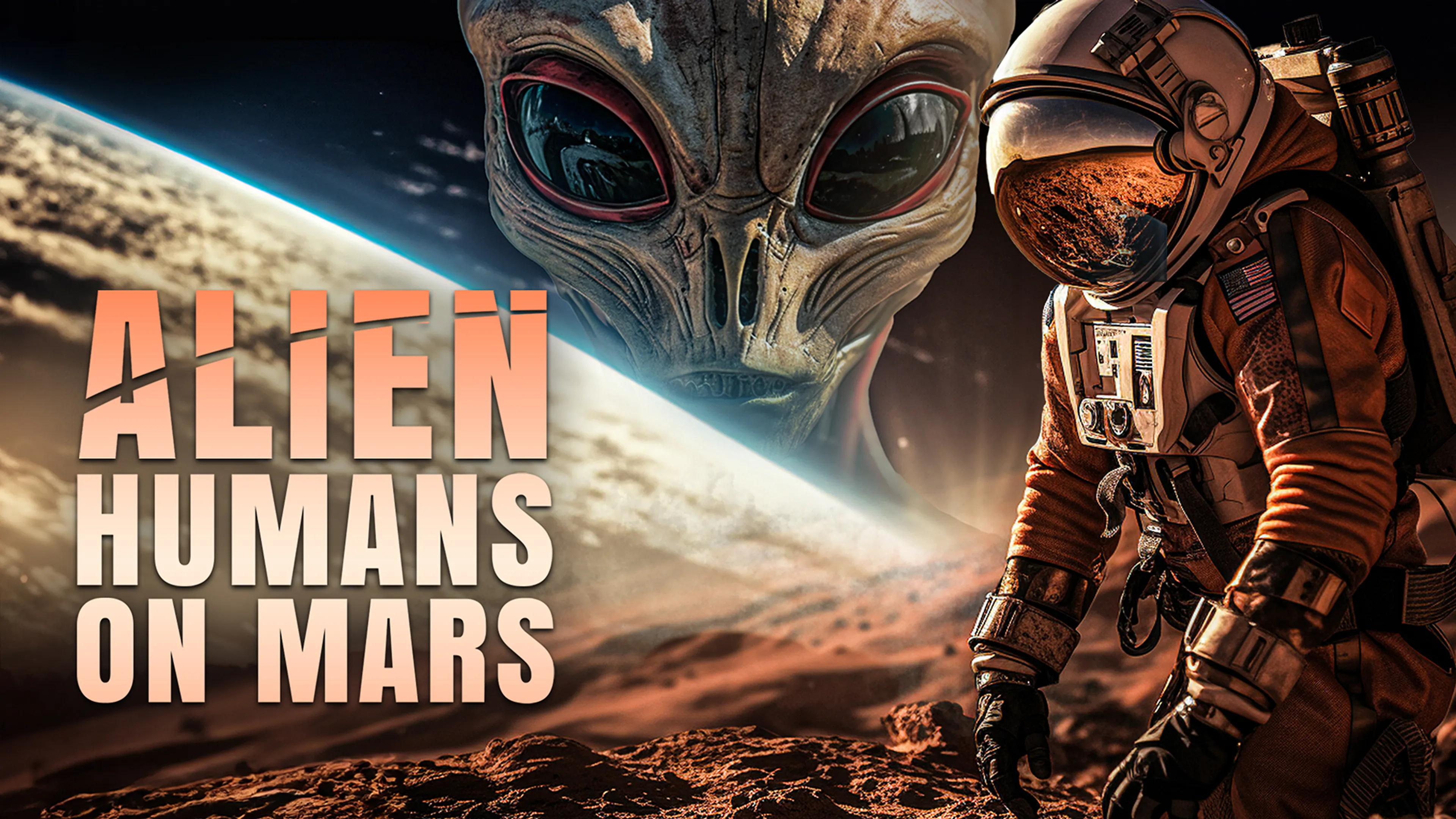 Alien Humans On Mars poster